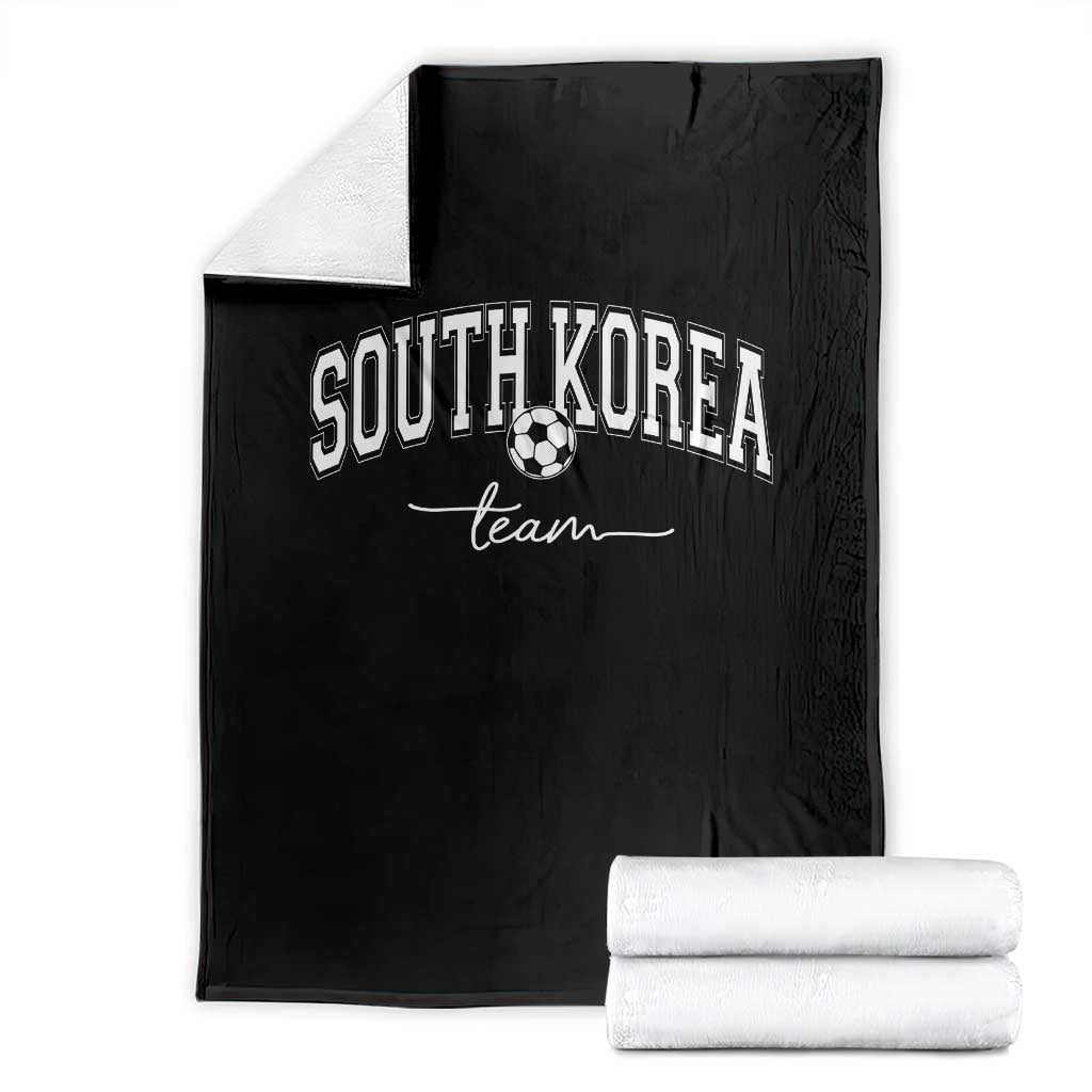 South Korea Soccer Team Throw Blanket Retro Korea National Football Fan