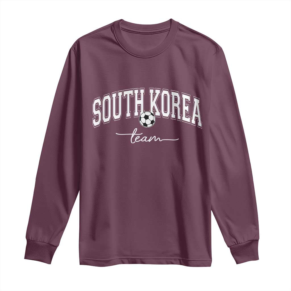 South Korea Soccer Team Long Sleeve Shirt Retro Korea National Football Fan