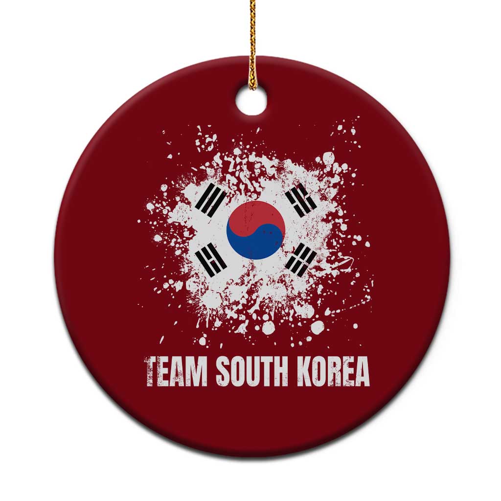 South Korea National Team Ceramic Ornament Retro Vintage Watercolors Sport Korean Flag