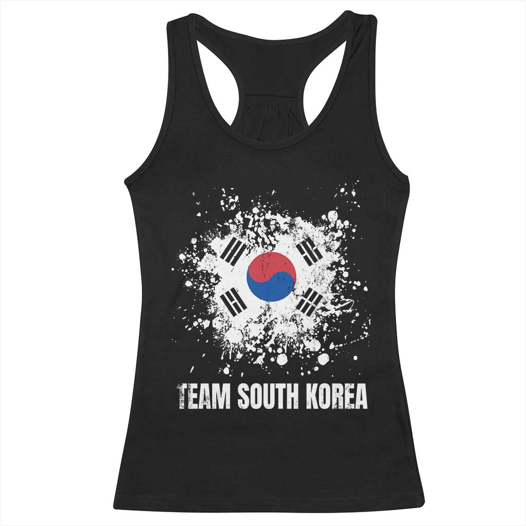 South Korea National Team Racerback Tank Top Retro Vintage Watercolors Sport Korean Flag