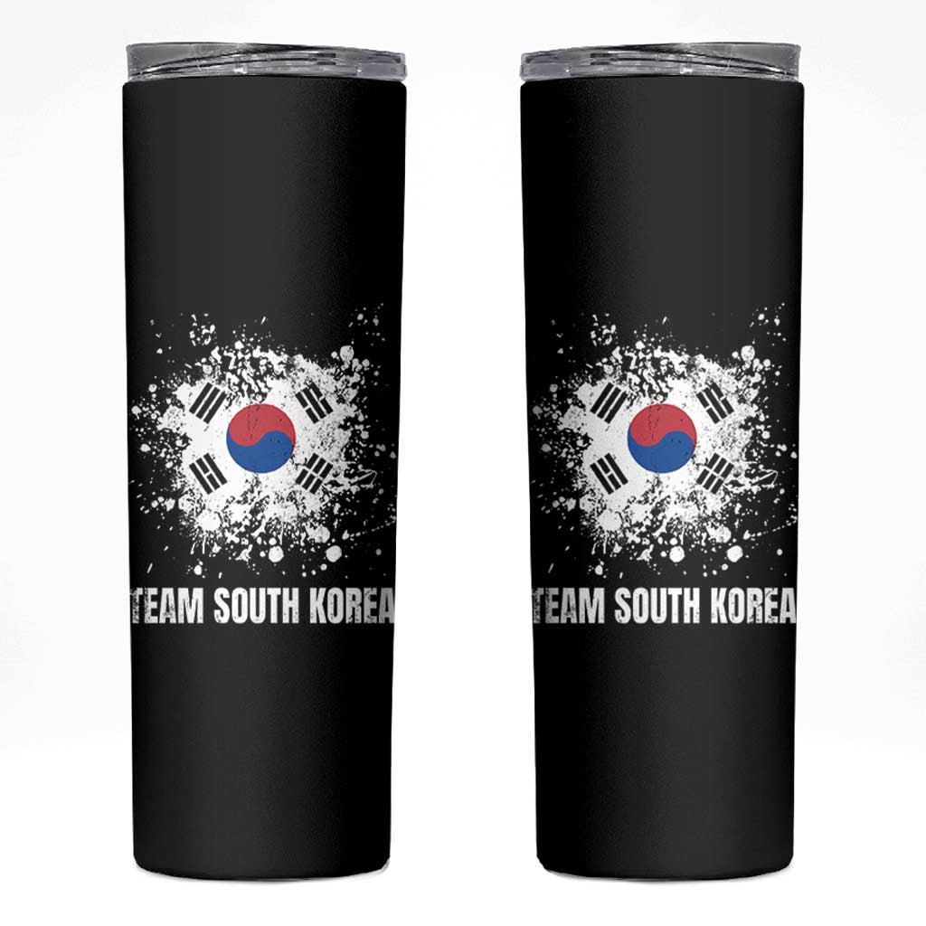 South Korea National Team Skinny Tumbler Retro Vintage Watercolors Sport Korean Flag