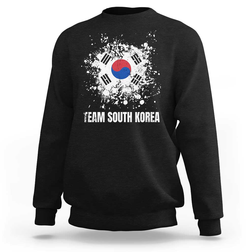 South Korea National Team Sweatshirt Retro Vintage Watercolors Sport Korean Flag