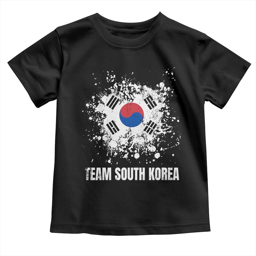 South Korea National Team Toddler T Shirt Retro Vintage Watercolors Sport Korean Flag