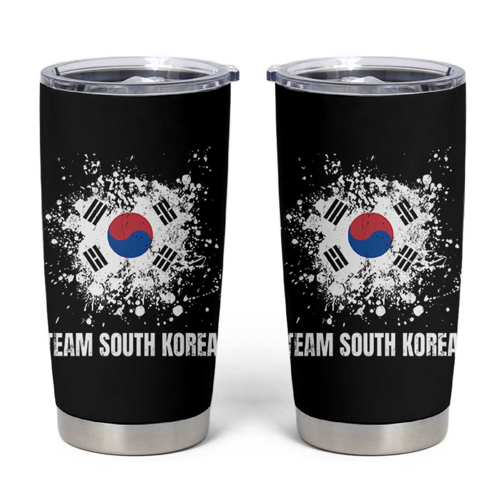South Korea National Team Tumbler Cup Retro Vintage Watercolors Sport Korean Flag