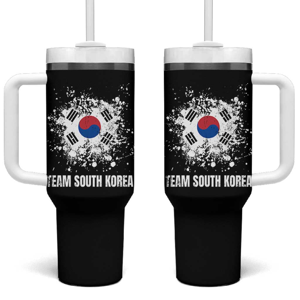 South Korea National Team Tumbler With Handle Retro Vintage Watercolors Sport Korean Flag