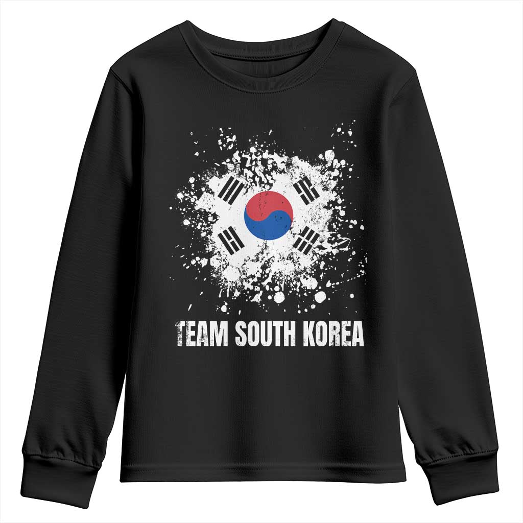 South Korea National Team Youth Sweatshirt Retro Vintage Watercolors Sport Korean Flag