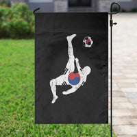 South Korea Soccer Garden Flag Bicycle Kick Silhouette Korean Flag