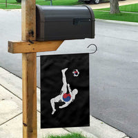 South Korea Soccer Garden Flag Bicycle Kick Silhouette Korean Flag
