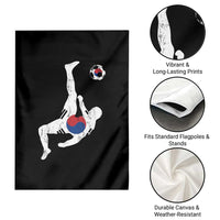 South Korea Soccer Garden Flag Bicycle Kick Silhouette Korean Flag