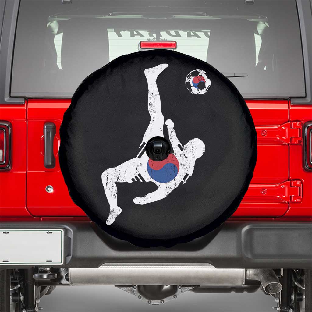 South Korea Soccer Spare Tire Cover Bicycle Kick Silhouette Korean Flag