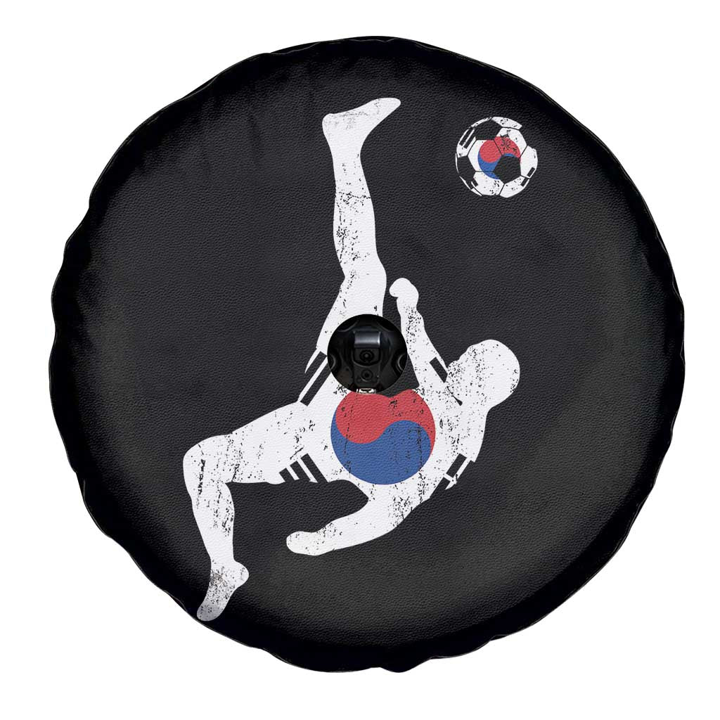 South Korea Soccer Spare Tire Cover Bicycle Kick Silhouette Korean Flag