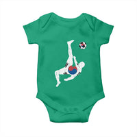 South Korea Soccer Baby Onesie Bicycle Kick Silhouette Korean Flag
