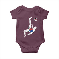 South Korea Soccer Baby Onesie Bicycle Kick Silhouette Korean Flag