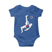 South Korea Soccer Baby Onesie Bicycle Kick Silhouette Korean Flag