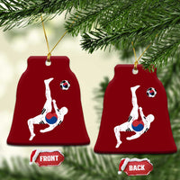 South Korea Soccer Ceramic Ornament Bicycle Kick Silhouette Korean Flag
