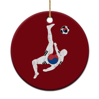 South Korea Soccer Ceramic Ornament Bicycle Kick Silhouette Korean Flag