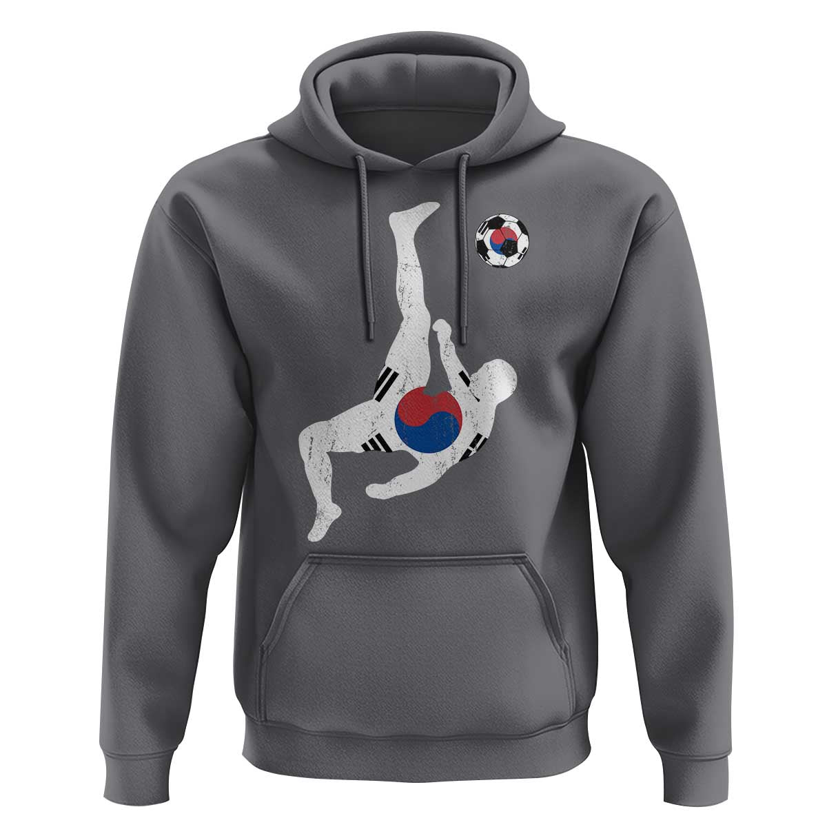 South Korea Soccer Hoodie Bicycle Kick Silhouette Korean Flag