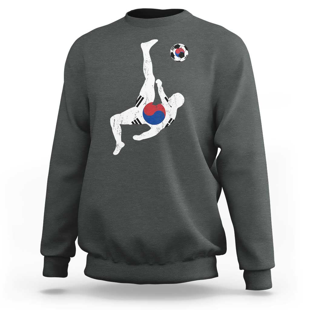 South Korea Soccer Sweatshirt Bicycle Kick Silhouette Korean Flag
