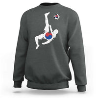 South Korea Soccer Sweatshirt Bicycle Kick Silhouette Korean Flag