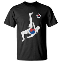 South Korea Soccer T Shirt Bicycle Kick Silhouette Korean Flag