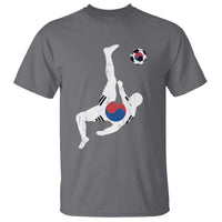 South Korea Soccer T Shirt Bicycle Kick Silhouette Korean Flag