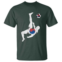 South Korea Soccer T Shirt Bicycle Kick Silhouette Korean Flag