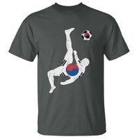 South Korea Soccer T Shirt Bicycle Kick Silhouette Korean Flag
