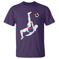 South Korea Soccer T Shirt Bicycle Kick Silhouette Korean Flag