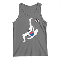 South Korea Soccer Tank Top Bicycle Kick Silhouette Korean Flag