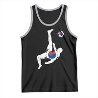 South Korea Soccer Tank Top Bicycle Kick Silhouette Korean Flag