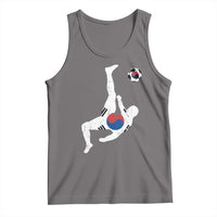 South Korea Soccer Tank Top Bicycle Kick Silhouette Korean Flag