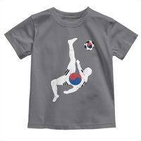South Korea Soccer Toddler T Shirt Bicycle Kick Silhouette Korean Flag