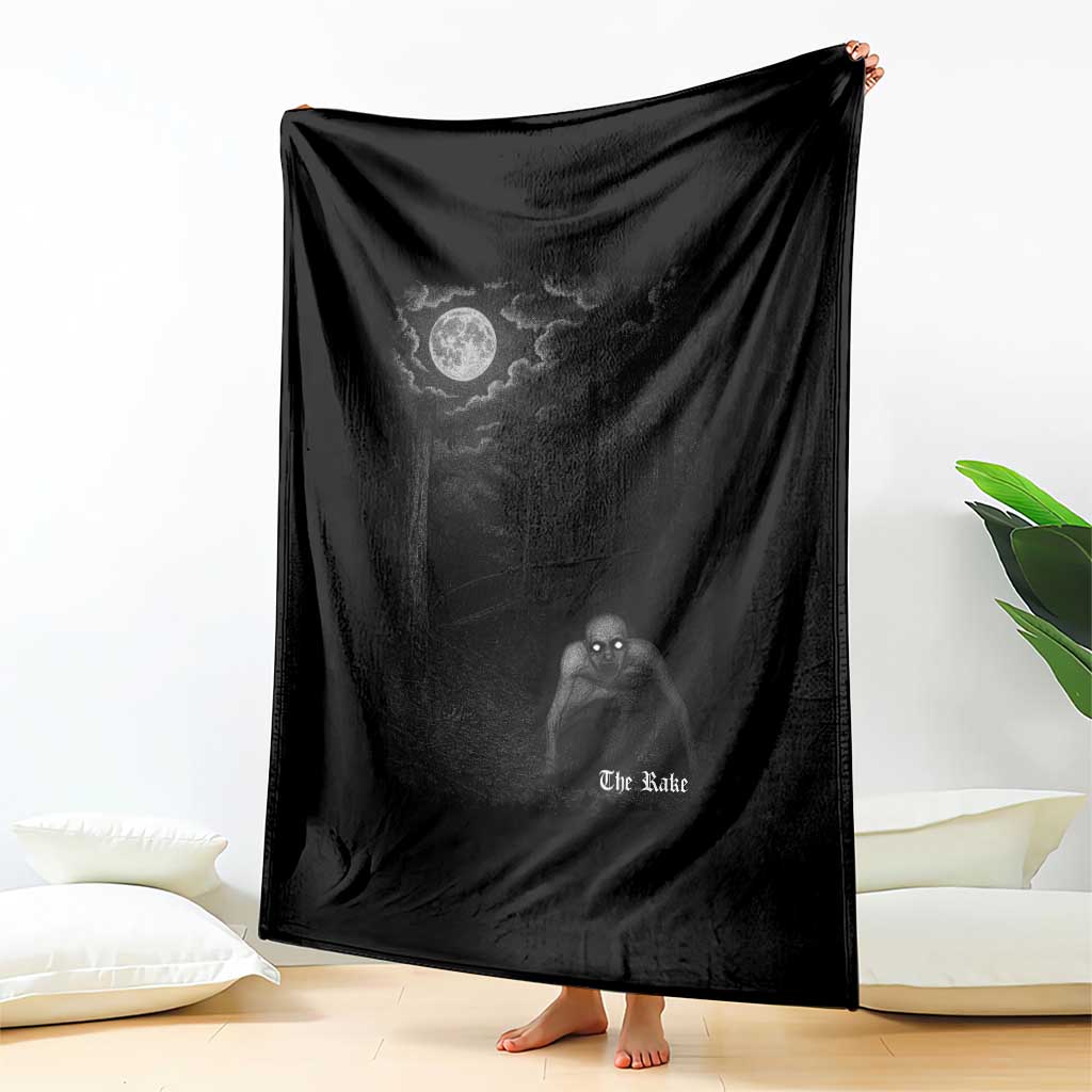 Rake Creepypasta Throw Blanket Cryptid Series Cryptozoology Gift Creepy Horror Halloween - Wonder Print Shop