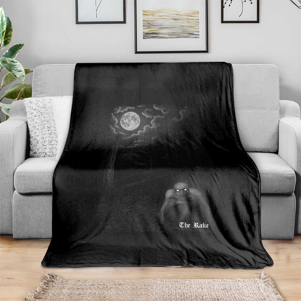 Rake Creepypasta Throw Blanket Cryptid Series Cryptozoology Gift Creepy Horror Halloween - Wonder Print Shop