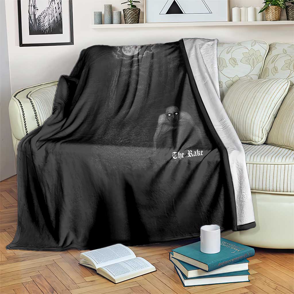 Rake Creepypasta Throw Blanket Cryptid Series Cryptozoology Gift Creepy Horror Halloween - Wonder Print Shop