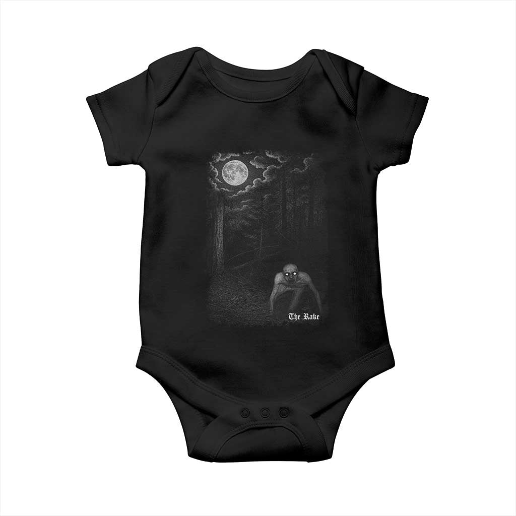 Rake Creepypasta Baby Onesie Cryptid Series Cryptozoology Gift Creepy Horror Halloween - Wonder Print Shop