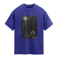 Rake Creepypasta Washed Cotton T-Shirt Cryptid Series Cryptozoology Gift Creepy Horror Halloween