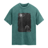 Rake Creepypasta Washed Cotton T-Shirt Cryptid Series Cryptozoology Gift Creepy Horror Halloween
