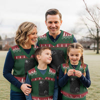 Rake Creepypasta V-Neck Knit Sweater Vest Cryptid Series Cryptozoology Gift Creepy Horror Halloween - Wonder Print Shop