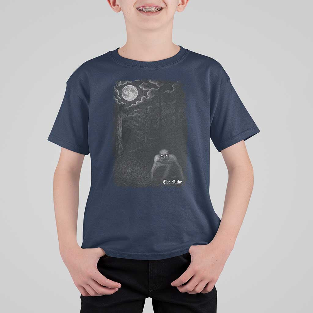 Rake Creepypasta T Shirt For Kid Cryptid Series Cryptozoology Gift Creepy Horror Halloween - Wonder Print Shop
