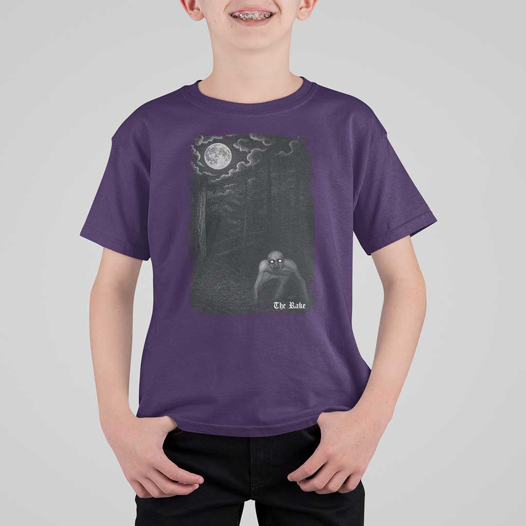 Rake Creepypasta T Shirt For Kid Cryptid Series Cryptozoology Gift Creepy Horror Halloween - Wonder Print Shop