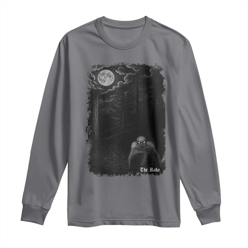 Rake Creepypasta Long Sleeve Shirt Cryptid Series Cryptozoology Gift Creepy Horror Halloween - Wonder Print Shop