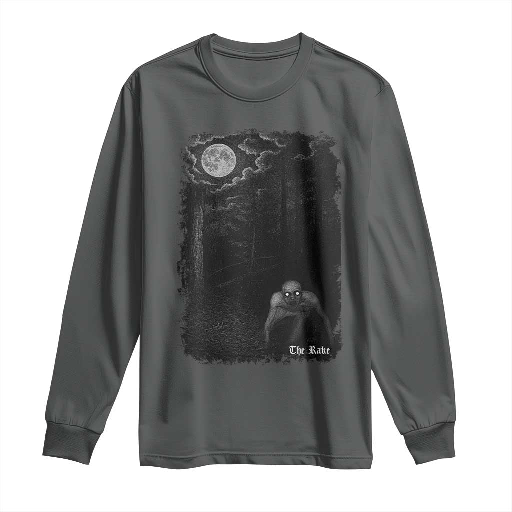 Rake Creepypasta Long Sleeve Shirt Cryptid Series Cryptozoology Gift Creepy Horror Halloween - Wonder Print Shop