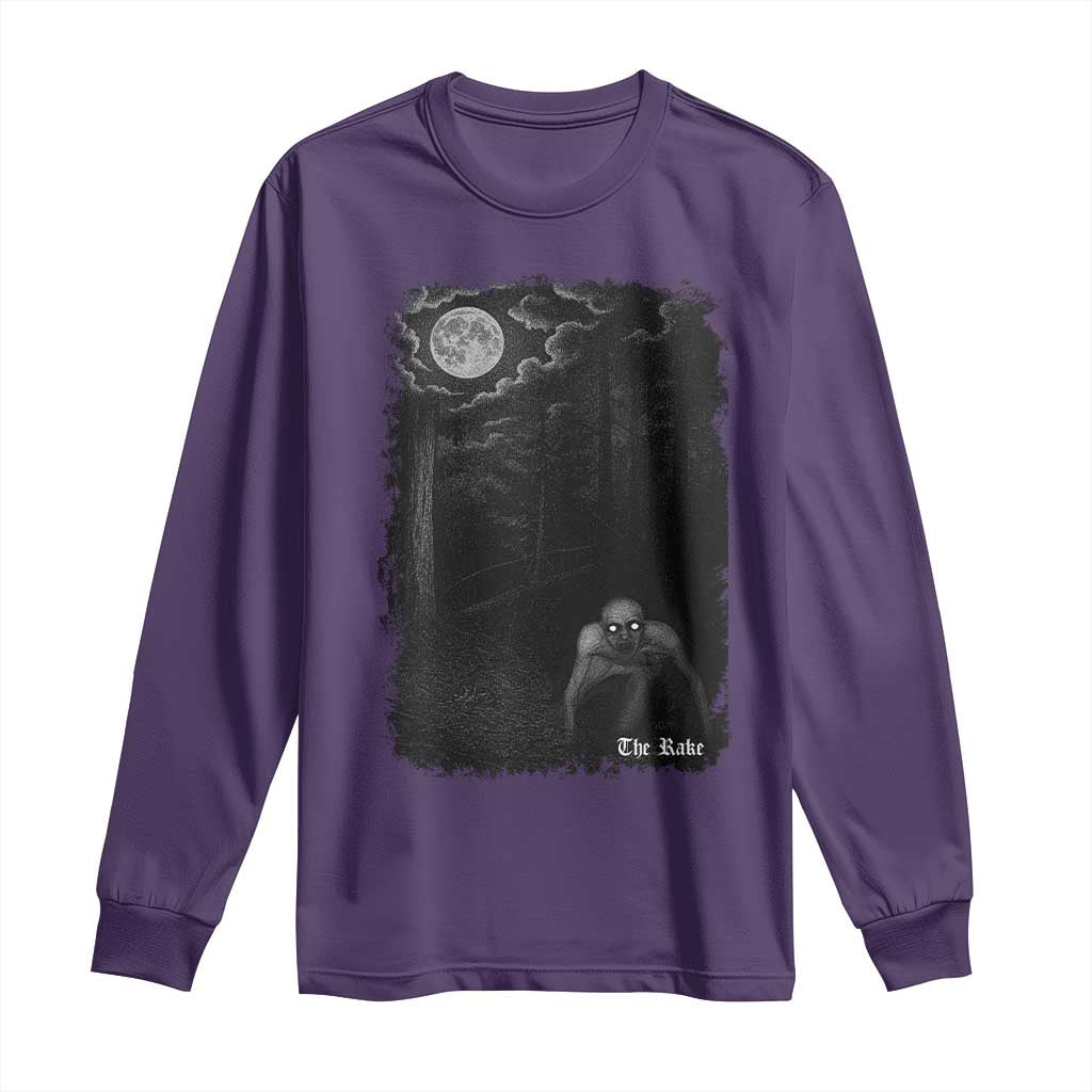 Rake Creepypasta Long Sleeve Shirt Cryptid Series Cryptozoology Gift Creepy Horror Halloween - Wonder Print Shop