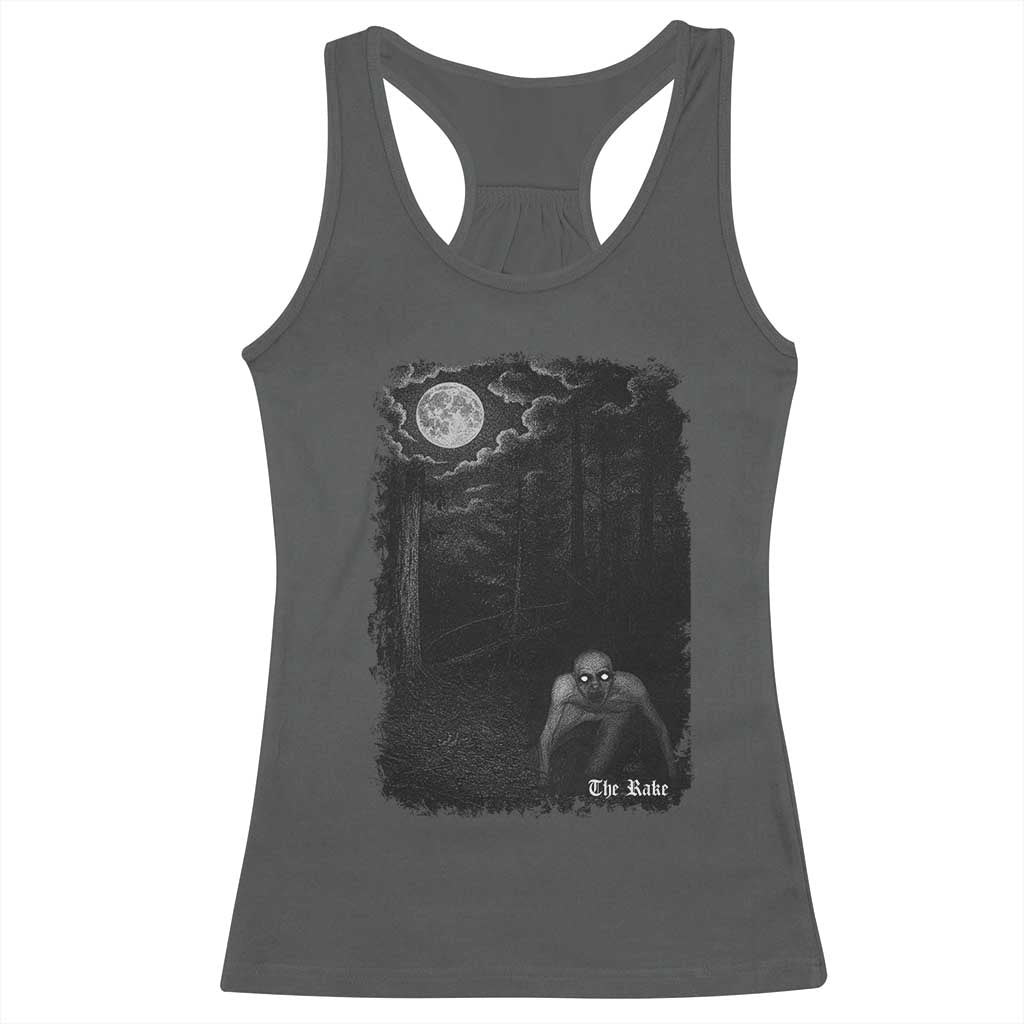 Rake Creepypasta Racerback Tank Top Cryptid Series Cryptozoology Gift Creepy Horror Halloween - Wonder Print Shop
