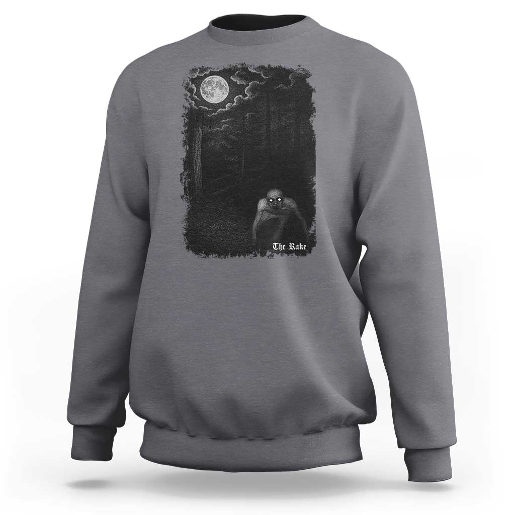 Rake Creepypasta Sweatshirt Cryptid Series Cryptozoology Gift Creepy Horror Halloween - Wonder Print Shop