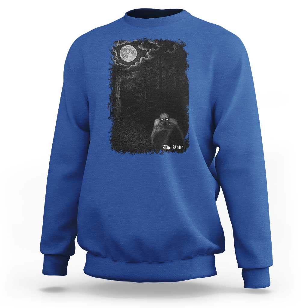 Rake Creepypasta Sweatshirt Cryptid Series Cryptozoology Gift Creepy Horror Halloween - Wonder Print Shop