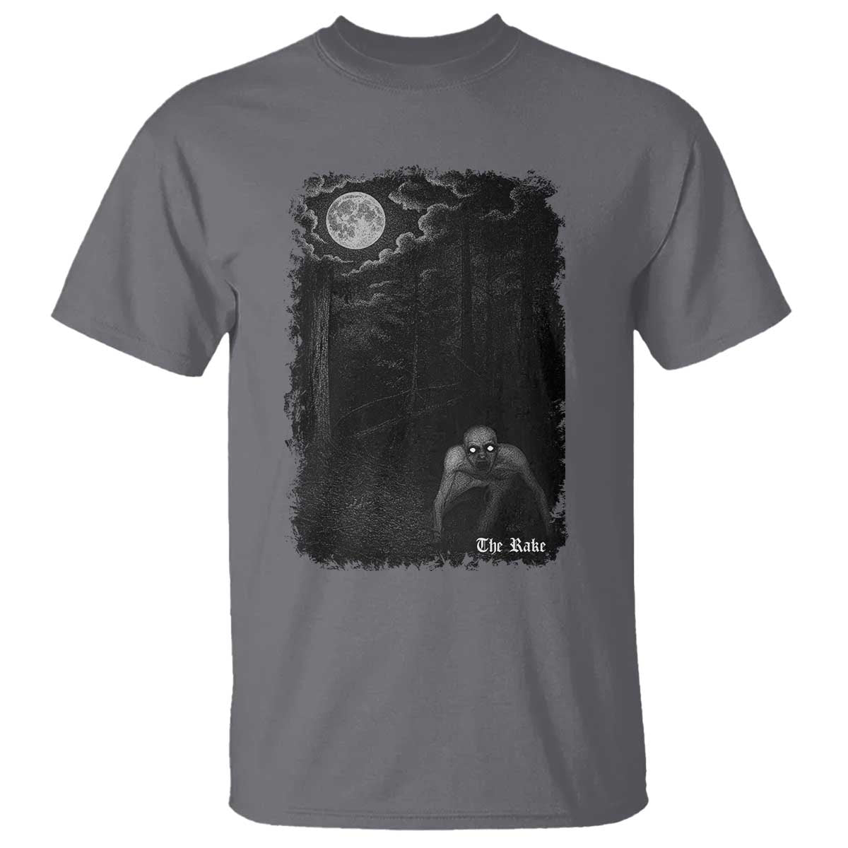 Rake Creepypasta T Shirt Cryptid Series Cryptozoology Gift Creepy Horror Halloween - Wonder Print Shop