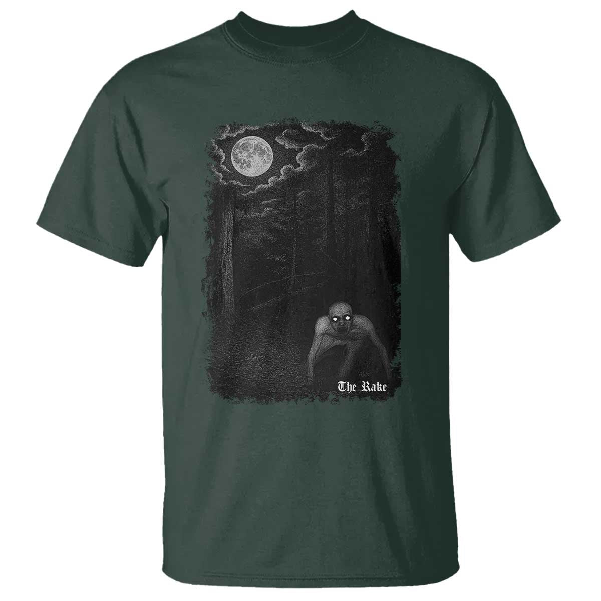 Rake Creepypasta T Shirt Cryptid Series Cryptozoology Gift Creepy Horror Halloween - Wonder Print Shop
