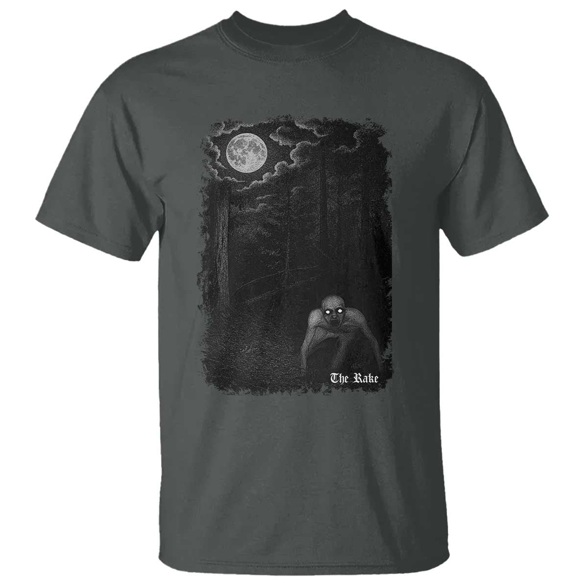 Rake Creepypasta T Shirt Cryptid Series Cryptozoology Gift Creepy Horror Halloween - Wonder Print Shop